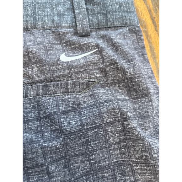 Nike Golf Tour Performance Dri-Fit Mens Size 38 black/gray Plaid Shorts - Picture 6 of 6